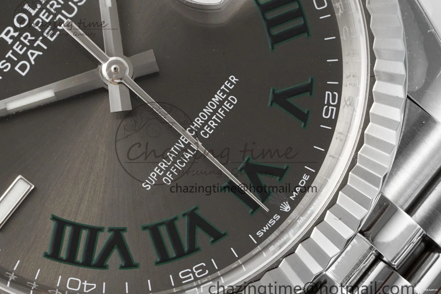 Bracelet Gray Edition 904L Green Roman Best Dial VR3235 Steel 126234 1:1 on DateJust Jubilee 36 Markers Clean 0506